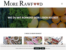 Tablet Screenshot of morerawfood.com
